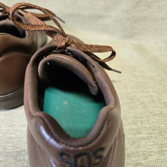 SAS Free Time Brown Women's Leather Comfort Sneakers Size 7.5 Walking Lace-Up - Picture 7 of 13